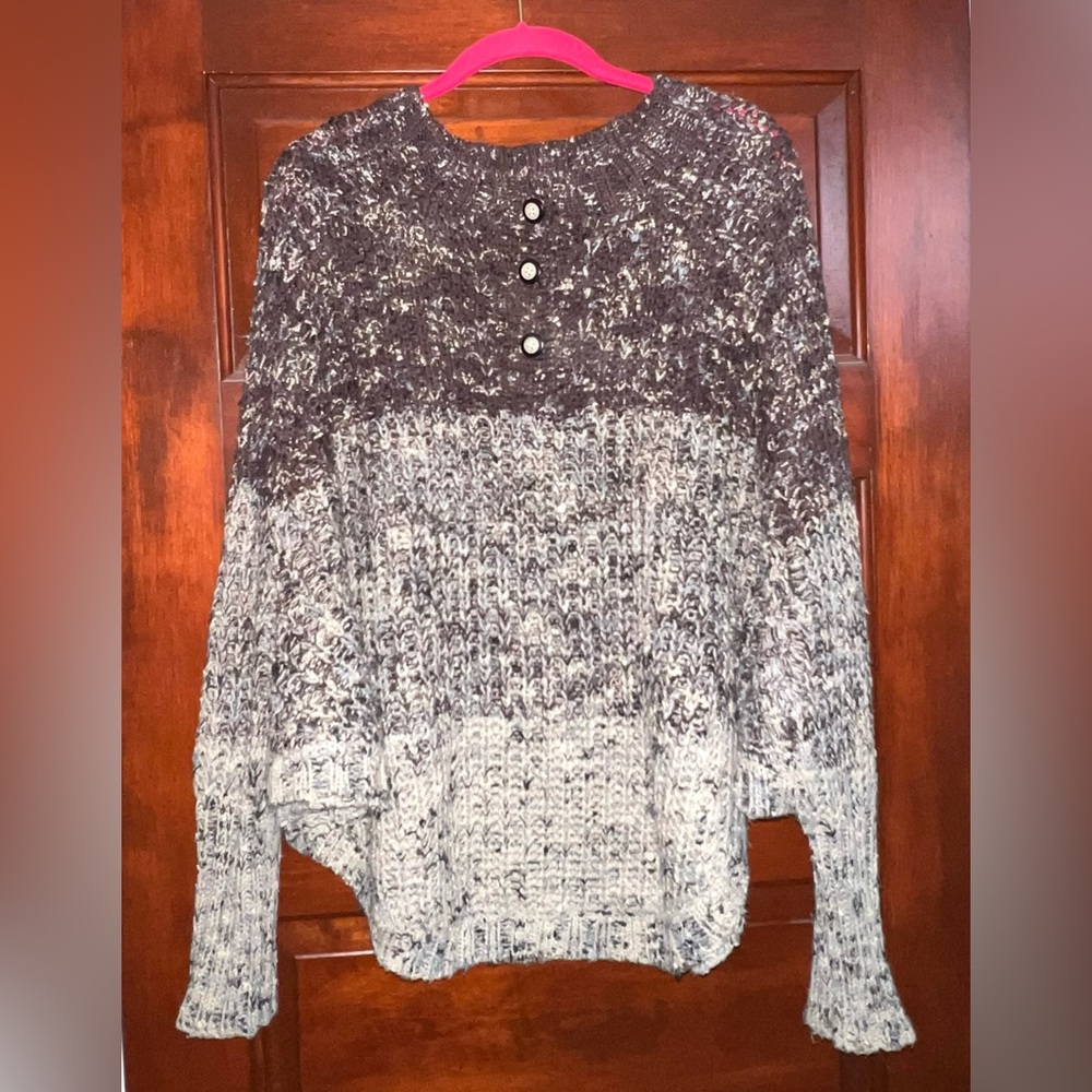 Like New Simply Noelle Misses Brown Long Sleeve Sweater Poncho Size L/XL